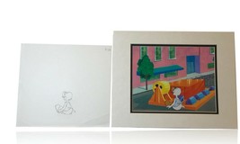 Ducktales Original Production Sketch Drawing &amp; Cel COA 1/1 Disney 90S TV #2 - £526.36 GBP