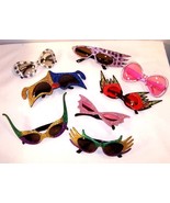 2 PAIR CRAZY PARTY GLASSES parties supplies costumes funky sunglasses ey... - $123.89 MXN