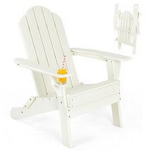 Foldable Weather Resistant Patio Chair with Built-in Cup Holder - £119.65 GBP