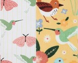 Set of 2 Different Cotton Printed Towels (15&quot;x26&quot;) SPRING,BIRDS &amp; BUTTER... - £12.04 GBP