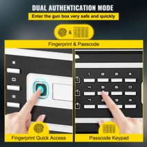 2.1 CU.FT Fingerprint Safe Box with Digital Keypad, Steel Safe for Cash,... - £104.57 GBP