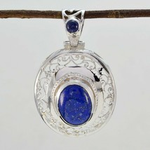 excellent Lapis Lazuli 925 Sterling Silver Blue Pendant Natural supply U... - $40.99