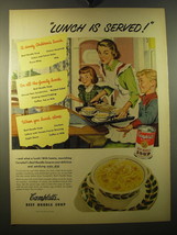 1950 Campbell&#39;s Beef Noodle Soup Ad - Lunch is Served - £14.61 GBP