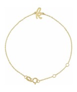 14K Yellow Gold Initial K Adjustable 7.5 inch Chain Bracelet - $332.45 CAD