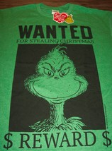 Dr. Seuss The Grinch Who Stole Christmas Wanted Poster T-Shirt Large New w/ Tag - £16.08 GBP