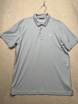 Travis Mathew Polo Shirt Mens Sz XL  Blue Golf Tennis Preppy Casual Simple Logo - £14.06 GBP