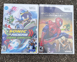 Wii Lot of 2 Video Games Sonic Riders Zero Gravity &amp; Spiderman Friend or... - £15.16 GBP