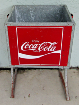 Vintage Coca-Cola General Store Ice Cooler Chest Stand  - £272.55 GBP