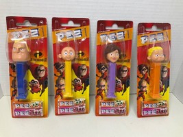 The Incredibles UNMASKED Pez Dispensers Complete Set Of 4 New in Packages - $88.11