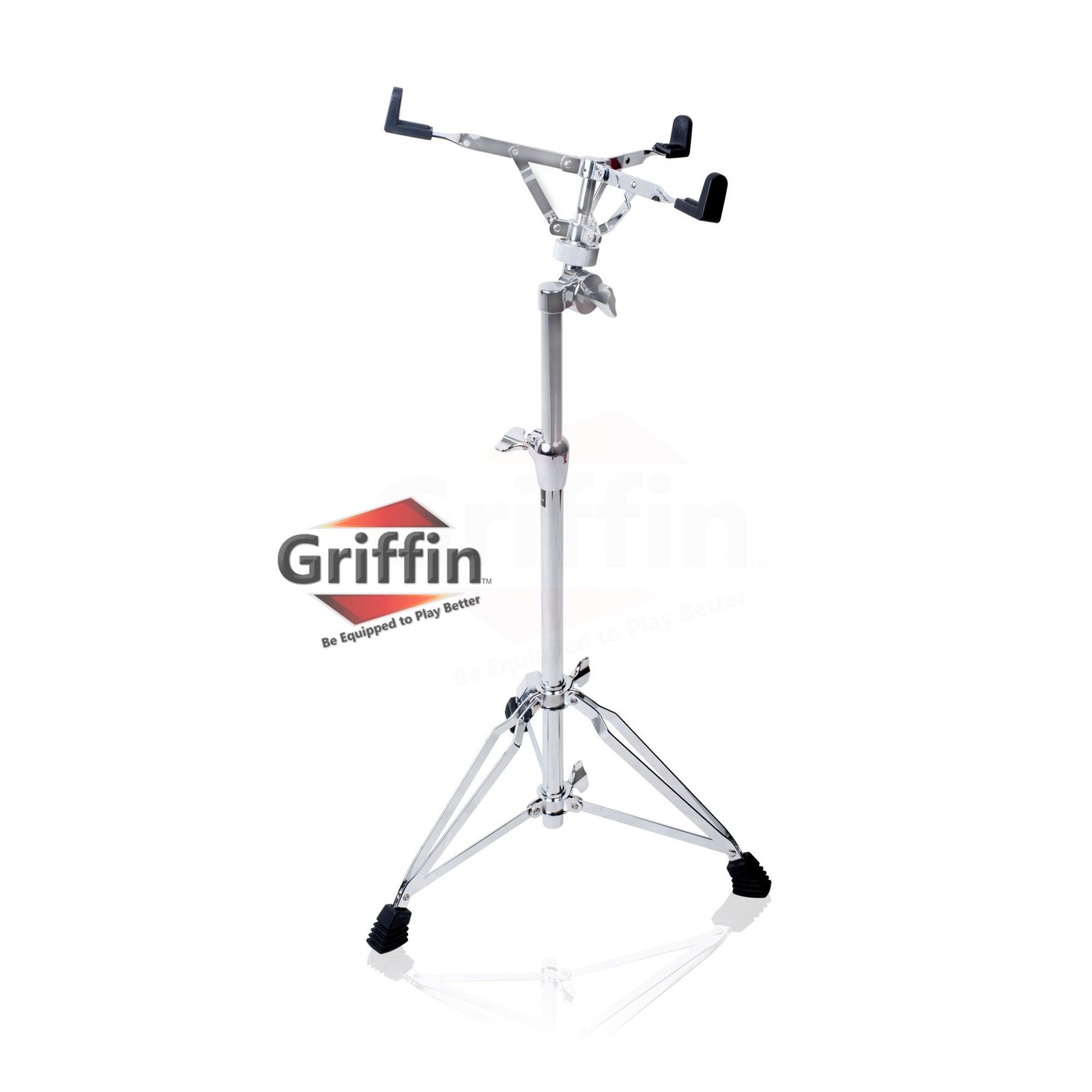 Snare Drum Stand Extended Height by GRIFFIN - Tall Adjustable Height Snare Stand