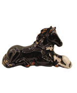 Vintage Mare Colt Foal Mother Filly Horse Figurine Ceramic Sculpture Pot... - £15.93 GBP