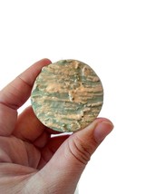 UNIQUE BROOCH, SMALL Brooch, Round Shape Ceramic Brooch For Women With V... - $30.00