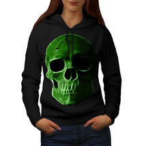 Wellcoda Green Skeleton Rock Womens Hoodie, Devil Casual Hooded Sweatshirt - £29.31 GBP