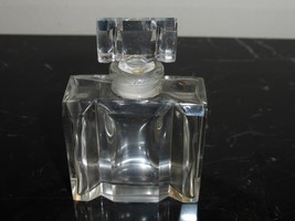 Vintage Glass Perfume Bottle with Glass Stopper 3&quot; - £31.54 GBP