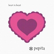 Pepita Needlepoint Canvas: Heart in Heart, 7&quot; x 6&quot; - £39.87 GBP+