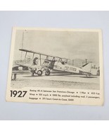 Vintage United Air Lines Photo Print 1927 Boeing 40-A Between SF-Chicago... - £26.39 GBP