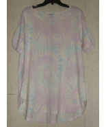 NWT WOMENS LuLaRoe &quot;MORGAN&quot; PRETTY PASTEL FLORAL TIE DYE PRINT KNIT TOP ... - $606.59 MXN