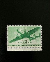 1941 20c Twin-Motored Transport Plane, Air Mail, Green Scott C29 Mint F/... - £0.76 GBP