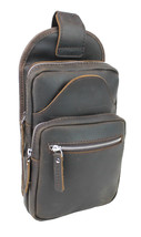 Vagarant Traveler Cowhide Leather Chest Pack Travel Companion LK07.DB - £69.98 GBP