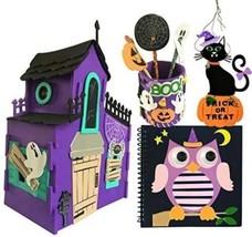 Halloween Art and Craft Kit DIY with 3D Haunted House, Trick or Treat Door - £10.31 GBP