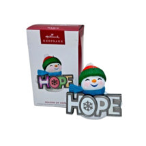 Hallmark Keepsake A Seasons Of HOPE 2023 Snowman Lighted Christmas Ornament - £20.49 GBP