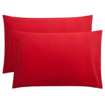 FLXXIE Microfiber Pillow Cases Queen Size Set of 2 Soft 20x30 Red - $190.65 MXN