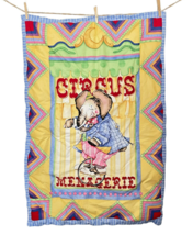 Quilt Handmade Baby Nursery Bunnies By The Bay Circus Elephant 28x40 in. - €27,07 EUR