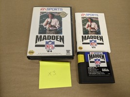 Madden NFL &#39;94 Sega Genesis Cartridge and Case Book - £4.67 GBP