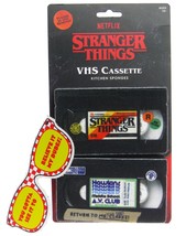 Stranger Things Netflix Retro VHS Video Cassette Kitchen Sponge Set Gag Gift New - £20.02 GBP