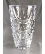 Vintage RALPH LAUREN Lead Crystal Clear Glass Vase (Germany) 7&quot; Modern D... - $34.20