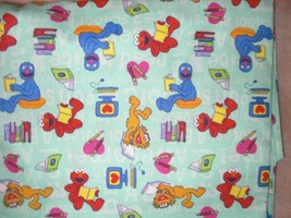2007 Cute Baby Sesame Street Characters Print Cotton Fabric 3YD + 29&quot; 45&quot; W New - £38.13 GBP