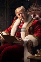 President Donald Trump As Santa Claus Christmas 4X6 Ai Photo Postcard - £5.07 GBP