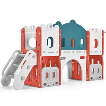 Kids Slide Playset Structure, Freestanding Castle Climber with Slide - £225.20 GBP