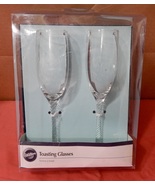 Wilton Toasting Glasses For Weddings Or Anniversary Celebrations 8 1/2&quot; ... - £13.18 GBP