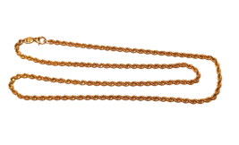 Vintage RL 3.5mm Rope Necklace 1/20 10K Gold Filled Sterling 24&quot; Long Chain - $123.75