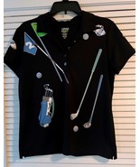 Izod Cool FX Women&#39;s Black Polo Golf Shirt Size LG Short Sleeve Golf Gra... - $26.40 CAD