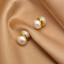 Bojin Magnetic Pearl Earless Wearable Magnet Pearl Earrings Ear Studs - £5.35 GBP