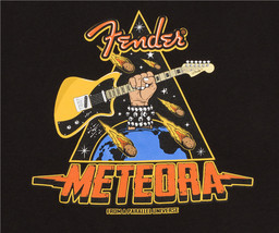 Genuine Fender Meteora Electric Guitar T-shirt in Black Size XL #9190113606 - £28.15 GBP