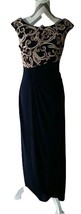 Connected Blue and Gold elegant Prom Dress - £39.01 GBP