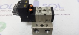 SMC VJ3133T solenoid 2 valve manifold Japan Semiconductor store spare - £203.15 GBP