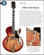 1955 Gibson Byrdland + 1954 Gibson L-5 CES vintage guitar history pin-up article - $4.50