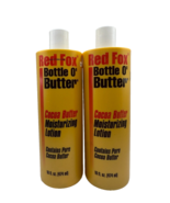 Red Fox BOTTLE O’BUTTER Cocoa Butter Moisturizing Lotion 16 fl oz LOT OF 2 - £47.17 GBP