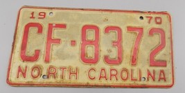 Vintage 1970 North Carolina License Plate CF-8372 Tag NC - $19.35