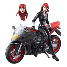Marvel Legends Series 6-inch Black Widow with Motorcycle - £36.52 GBP