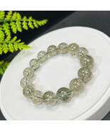 Green Hair Tourmaline Beaded Bracelet 14mm - $117.99