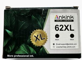 Set Of 2-Black 62 XL Ink Cartridges For HP Envy 7640 5540 5660 5740 8000... - $23.75