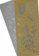 Peel Off Sticker Sheet. Butterflies. Choice Of Colour. Cardmaking Scrapb... - $1.49