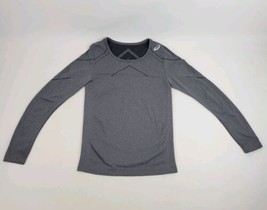 ASICS Long Sleeve Womens M Grey Running Active Athletic Long Sleeve Top ... - £15.50 GBP