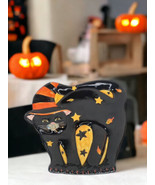 Certified International Susan Winget Halloween Black Cat Witch Hat Plate... - $30.72