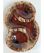 Brown Drip Serving Dish McCoy USA 6 Slot Swirl Design 7x10 inch 1-5/8 in... - $333.38 MXN